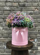 Цветочная композиция из Гипсофила и Розы в шляпной коробке #REPLACE_PRED# Хвастовичах