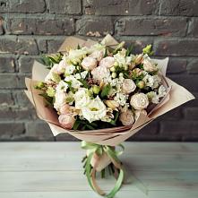 Букет цветов из:  Альстромерии, Розы и Хризантемы в Хвастовичах