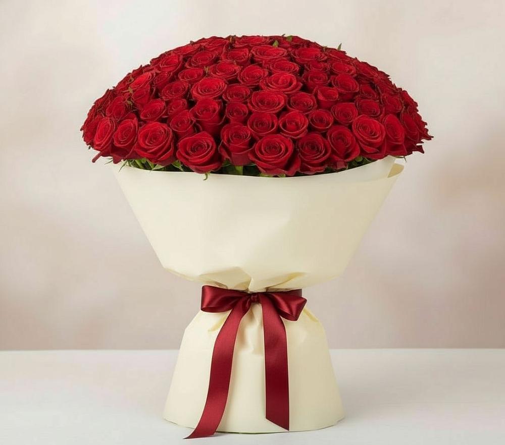 Букет 101 Красная роза Милано в Хвастовичах