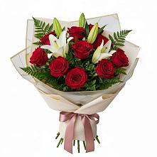 Букет цветов из:  Лилии и Розы #REPLACE_PRED# Хвастовичах