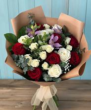 Букет цветов из:  Розы и Альстромерии в Хвастовичах