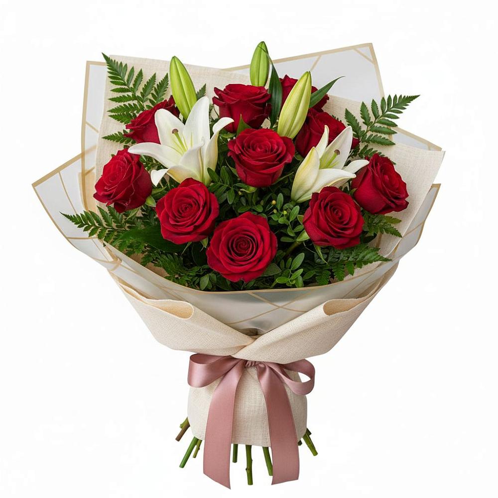 Букет цветов из: Лилии и Розы в Хвастовичах