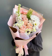 Букет цветов из:  Хризантемы и Розы в Хвастовичах