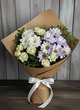 Букет цветов из:  Хризантемы и Розы в Хвастовичах