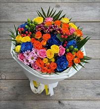 Букет цветов из:  Розы и Хризантемы в Хвастовичах