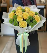 Букет цветов из:  Хризантемы и Розы в Хвастовичах