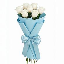 Букет 7 белых роз Проуд в Хвастовичах