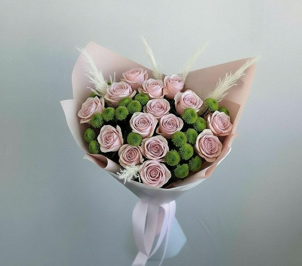 Букет цветов из: Розы и Хризантемы в Хвастовичах