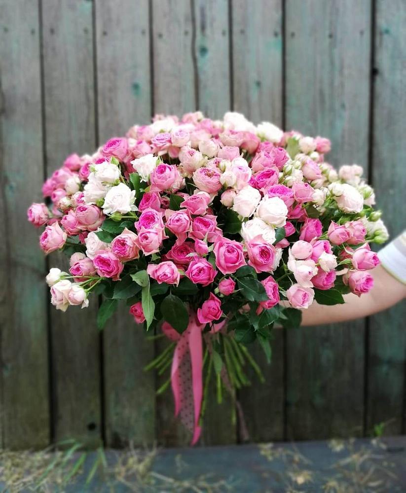 Букет Розовые кустовые розы Натали и Лав Лидия в Хвастовичах