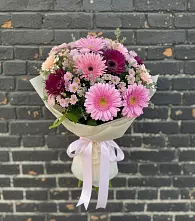 Букет цветов из:  Герберы и Хризантемы в Хвастовичах