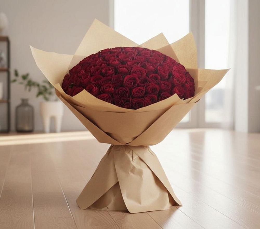 Букет 101 Красная роза в Хвастовичах