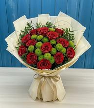 Букет цветов из:  Розы и Хризантемы в Хвастовичах