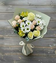 Букет цветов из:  Альстромерии, Розы и Хризантемы в Хвастовичах