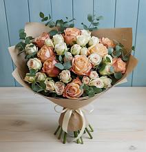 Букет цветов из:  Альстромерии и Розы в Хвастовичах