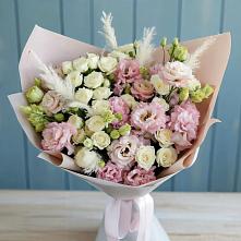 Букет цветов из:  Альстромерии и Розы в Хвастовичах